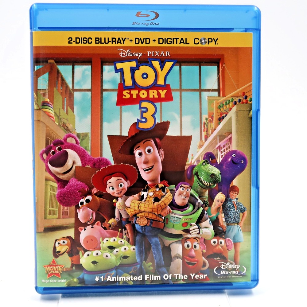 Toy Story 3 Blu-ray DVD 2010 Tom Hanks Tim Allen Joan Cusack Disney Pixar